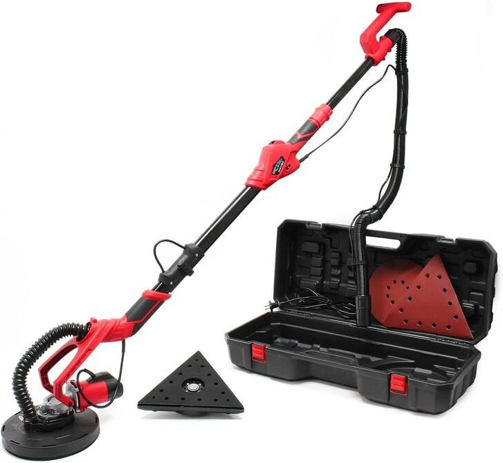 Trockenbauschleifer 700 w, Wandschleifer Deckenschleifer mit 225 mm Schleifteller, Langhalsschleifer mit Absaugung und u...