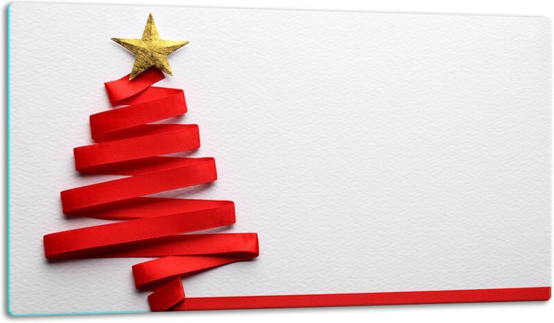 Glasschild Schneidebrett 52x30 Weihnessebaum