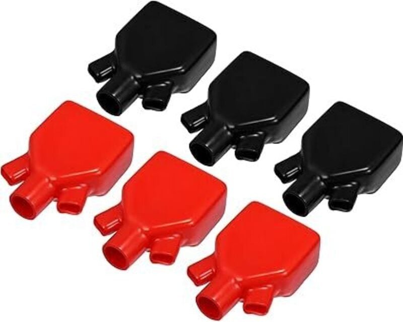 Ahlsen - Paar Batterieklemmenabdeckungen mit Isolierung, 87 mm Länge, 16 mm 0,63 Zoll Universalkappe für Auto-, Motorrad...