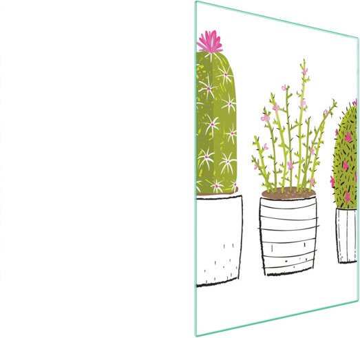 Glasschneidebrett 35x52 Kaktus