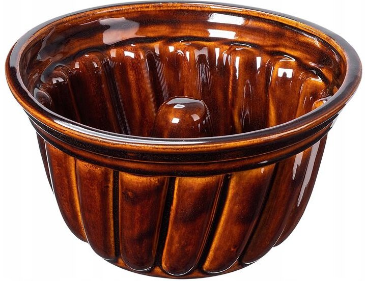 Kadax - Gugelhupfform, Backform aus Ton, Runde, aus Steinzeug, 24 cm