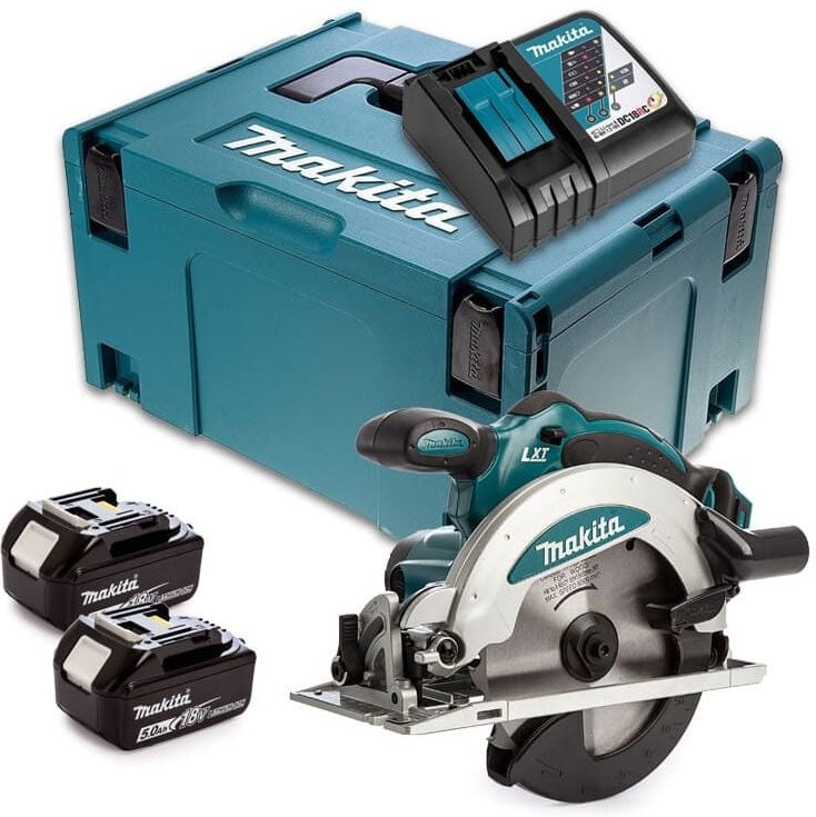 Thumbnail - Makita - Werkzeug - 18V Akku-Handkreissäge 165 mm, 2x Akku 5,0 Ah lxt, Ladegerät DSS610RTJ