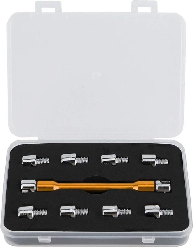 Motorrad-Speichenschlüsselsatz, Dirtbike-Radspeichen-Drehmomentschlüsselkopf, 10 Größen, 5,0–6,8 mm, CNC-verstellbarer S...