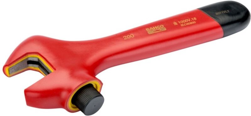 Bahco Rollgabelschlüssel, isoliert, mit seitlicher Rändelschraube 305 mm