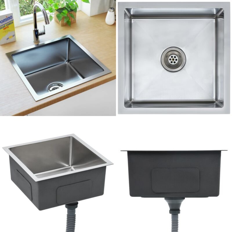 Handgefertigte Küchenspüle Edelstahl - Küchenspüle - Küchenspülen - Home & Living - Silber