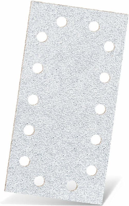 White Klett-Schleifblätter, 230 x 115 mm, 14-Loch, f. Schwingschleifer, Normalkorund (50 Stk.) K400 - Menzer