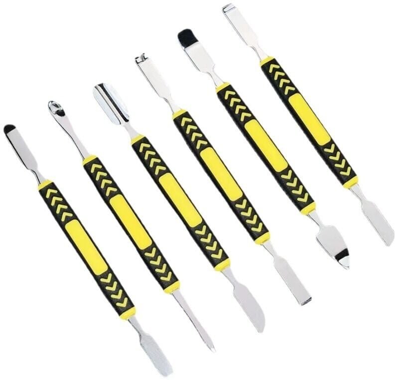 6-teiliges, doppelseitiges Metall-Brecheisen, elektronische Reparaturwerkzeuge, Metall-Spudger-Set für iPad, Handy, Comp...