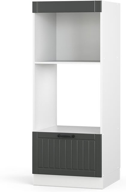Vicco - Mikrowellenschrank Fame-Line, Anthrazit Landhaus, 60 cm offen
