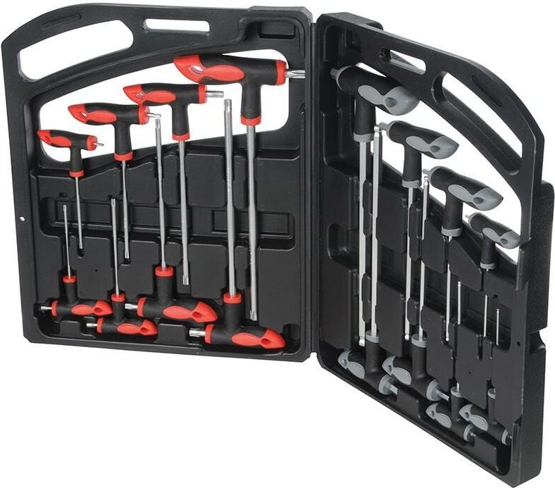 Stiftschlüssel mit Quergriff, 16-tlg. Satz 16-tlg.
