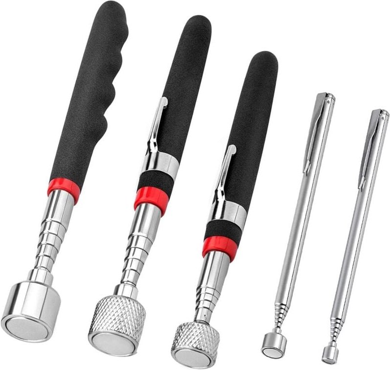 Stück Teleskop-Magnetstäbe, Teleskopmagnet aus Edelstahl, magnetisches Aufnahmewerkzeug für Schraubenschlüssel, Zangen, ...