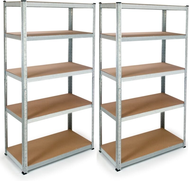 Satz von 2 Schwerlastregalen mit 10 Etagen h. 180 cm