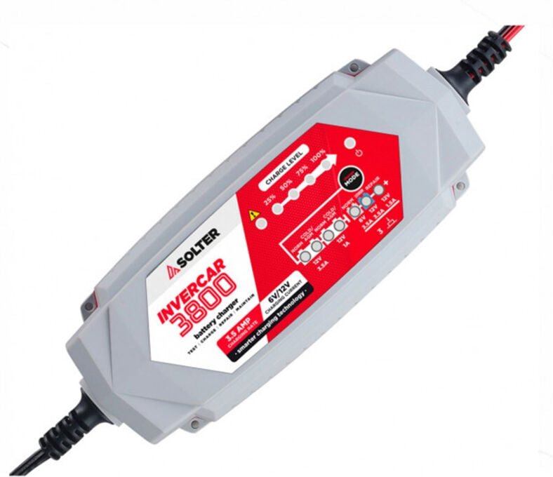 Solter - Invercar 3800 6/12V 3,5A Intelligentes Batterieladegerät (Autos und Motorräder)
