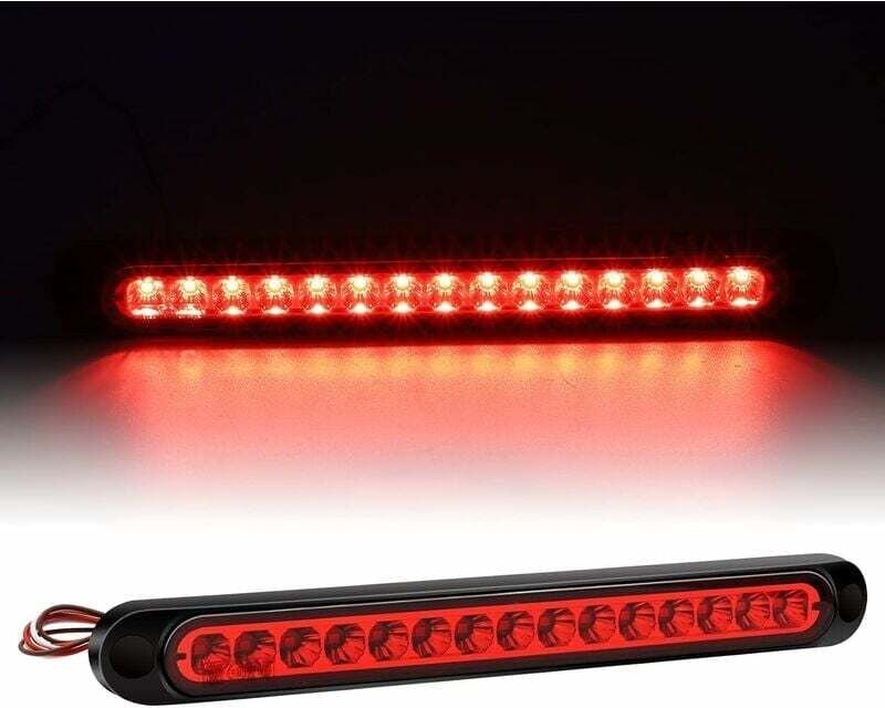 Thumbnail - LaBlanc – 1 Stück rotes LED-Drittes Bremslicht, universelles 12-V-LKW-Rücklicht, 15 LEDs, wasserdichtes zusätzliches Bre...