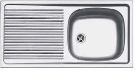 Franke - Edelstahl-Einbauspüle 1 Becken 1 Abtropfbecken 860x435mm - ESX611-86