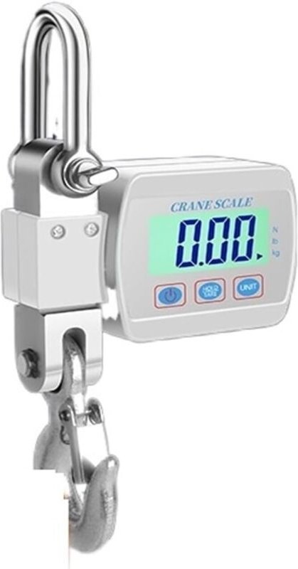 Kranhakenwaage, Hakenhebeeinheit, Hängekran, hintergrundbeleuchtet, digital, tragbar, industriell, robust, Waage, 300 kg...