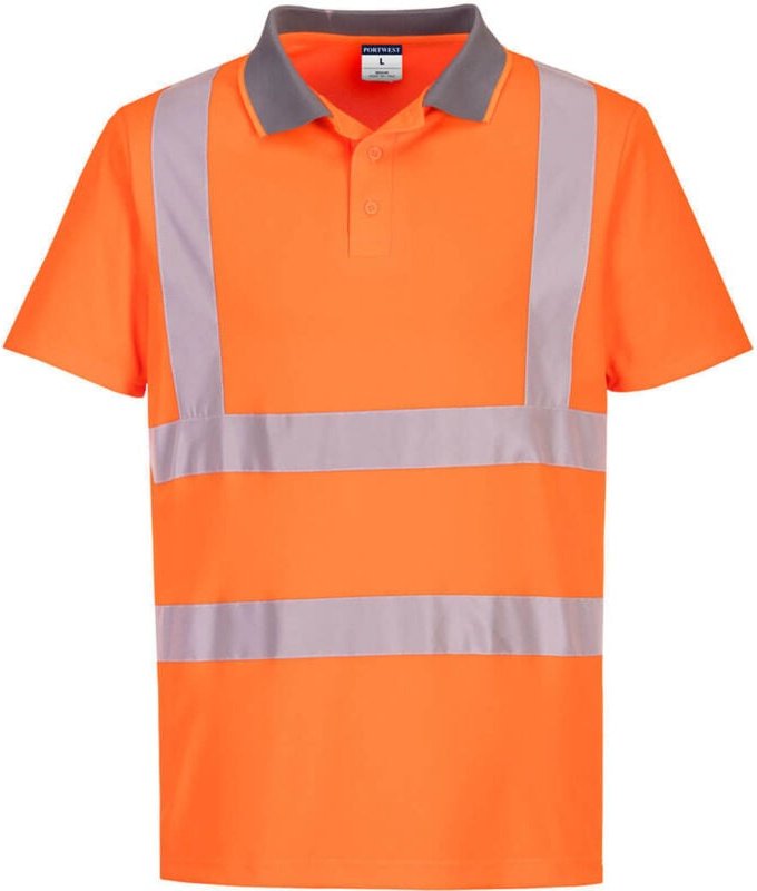 Set aus 6 Eco-Hochsichtbarkeits-Poloshirts Orange XL