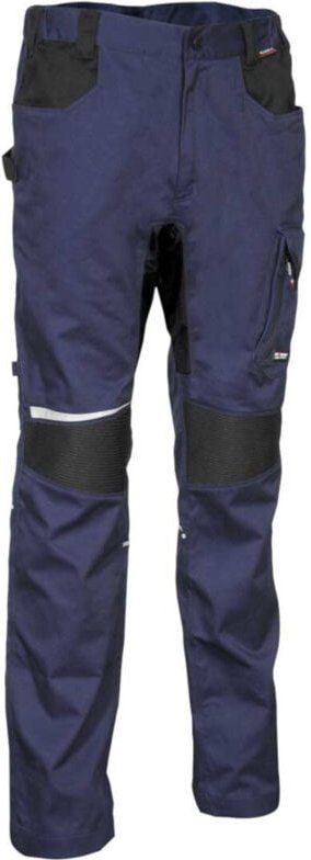 Cofra Arbeitshose Knien aus Rippstrick, Stretch blau 46