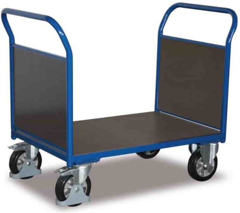 VARIOfit Doppel-Stirnwandwagen mit Siebdruckplatte 1000kg Tragkraft 1595x800mm