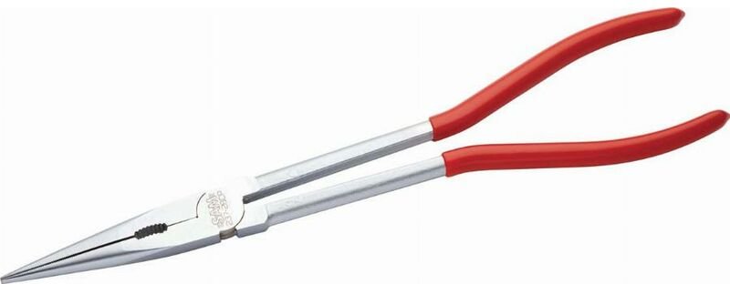Sam Outillage - Zange halbrunder Schnabel gerade extra lang sam - 23728CP