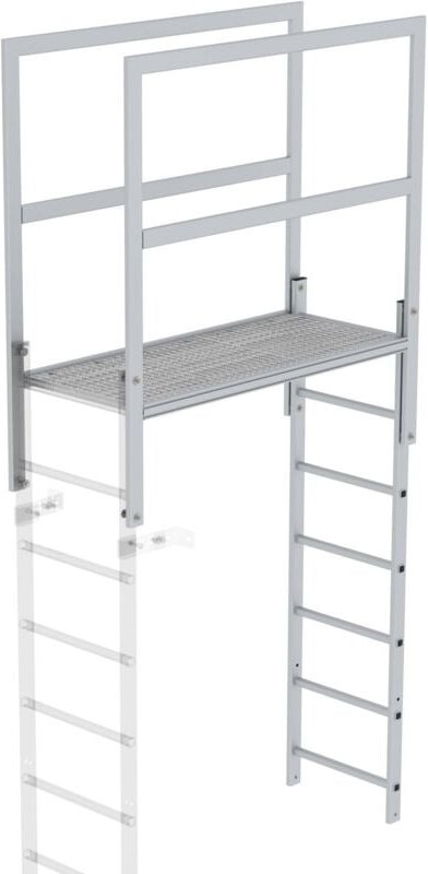 Attika-Überstieg Aluminium eloxiert Länge 1.400 mm - 061184 - Günzburger Steigtechnik