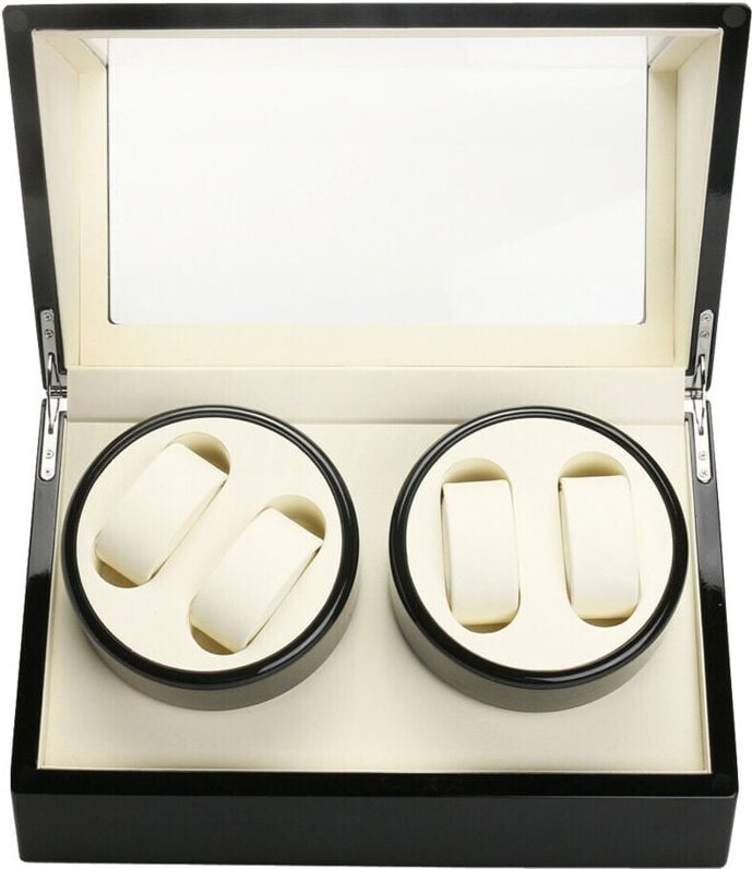 4+0 Uhren Automatischer Uhrenbeweger Holz Watch Winder Uhrenbox Uhrenkasten Uhrenbox Vitrine