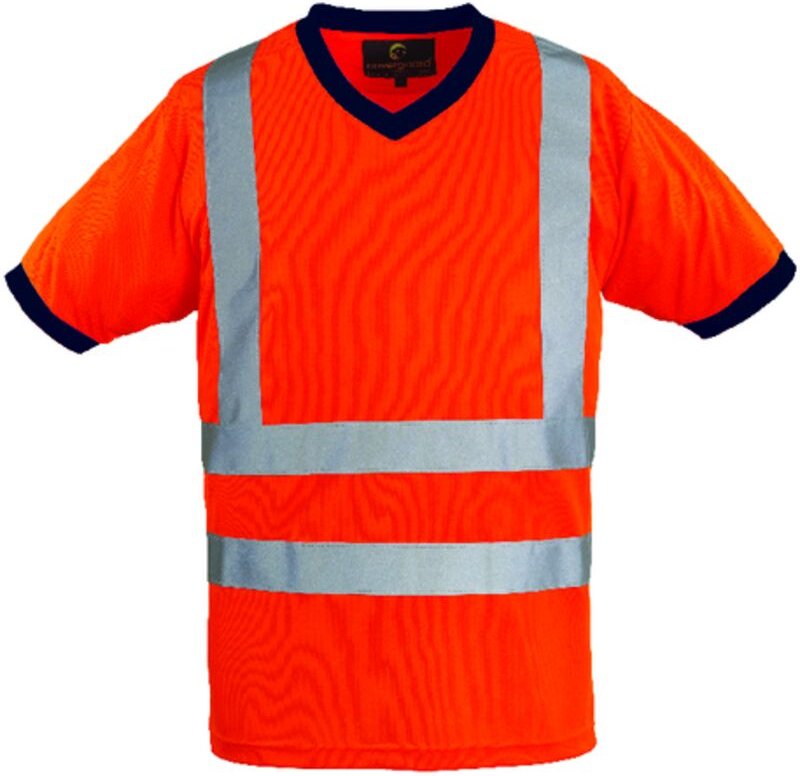Kurzärmiges Arbeitst-Shirt YARD - Neonorange 2XL - 56/58