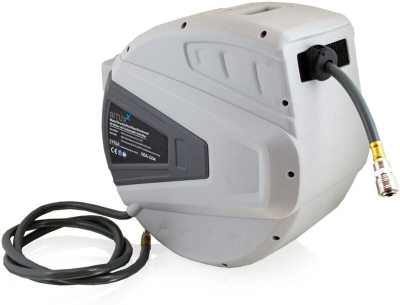 30m Druckluft Schlauchtrommel automatik Druckluft Schlauchaufroller 1/4' Zoll Anschluss Automatik Schlauchaufroller für ...