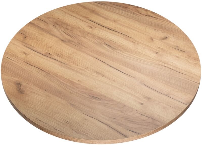 Runde Tischplatte aus handwerklich gefertigtem Eichenlaminat, 90 cm Durchmesser, für einen Tisch oder Couchtisch