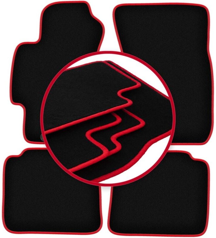 CARLUX-RED Autofußmatten für: Subaru Impreza III GH Fließheck, Kombi, WRX (2007-2013)