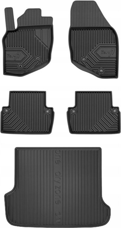 SET 77 Gummimatten und Abdeckung Volvo V70 2 Kombi von 2000-2007