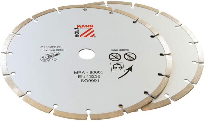 Thumbnail - Holzmann Maschinen - Set mit 2 Diamantscheiben 230 mm Holzmann ws230dts