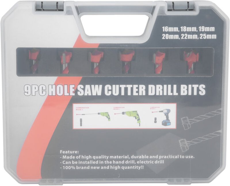 Zoternen - Lochsägen-Bohrer-Set, verlängertes Gewinde, Dosenöffner, Bohrwerkzeuge