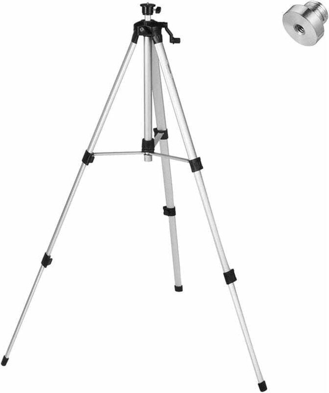 Thumbnail - Stativ für Laser-Wasserwaage, Stativlaser, 1,5 m, Teleskop-Tripole mit Wasserwaage und zusätzlichem Stativadapter 5/8"-1...