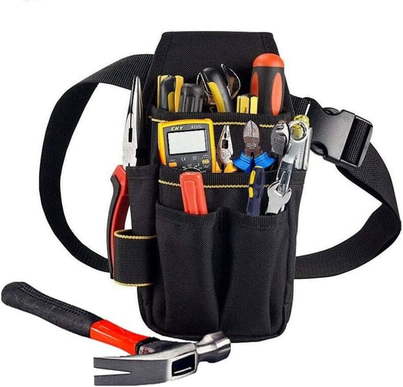 Thumbnail - Werkzeuggürtel mit 15 Taschen, wasserdichtes 600D Oxford-Material für Techniker