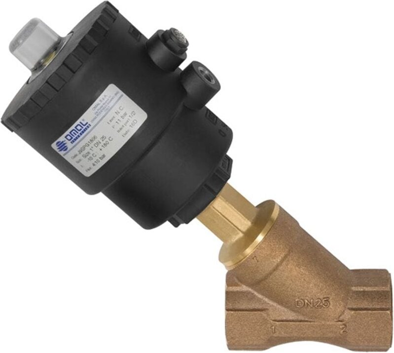 Schrägsitzventil o. NAMUR-Schnittst., Bronze, g 1 1/4, max 14 bar - Riegler