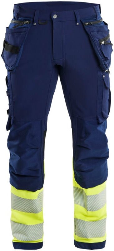 Hochsichtbarer Handwerker-Stretch-Arbeitshose 4D 1993 - Marine/Gelbfloß 3XL - FR(54) - SE(C60) - Normen