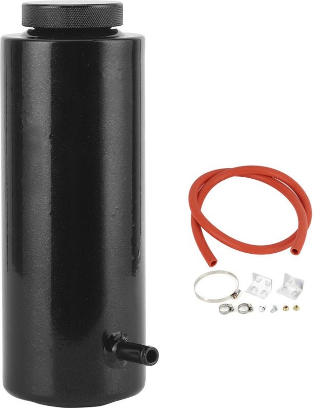 3x7,5 Zoll Kühlerkühlmittel-Ölauffangdose Überlauftankflasche Aluminiumlegierung Universal 800 ml/27 ozSchwarz - Ej.life