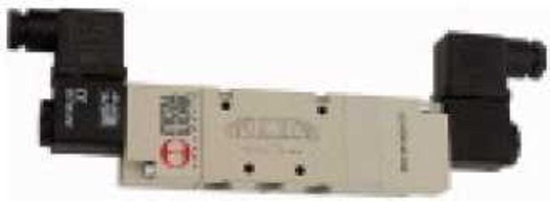 5/3-Wegeventil, elektropneu., Mitte belüft., g 1/4, 230 v, 50 Hz - Riegler