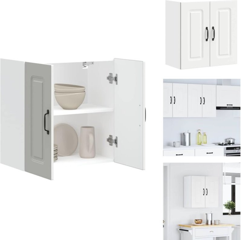 Küchen-Hängeschrank Kalmar Weiß Holzwerkstoff - Küchen-Wandschrank - Küchen-Wandschränke - Wandschrank Küche - Küchensch...