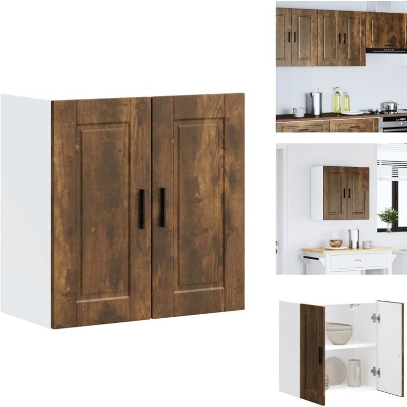 Küchen-Hängeschrank Porto Räuchereiche Holzwerkstoff - Küchen-Wandschrank - Küchen-Wandschränke - Wandschrank Küche - Kü...