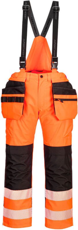 Thumbnail - Latzhose PW3 Hochsichtbar Orange/Schwarz L