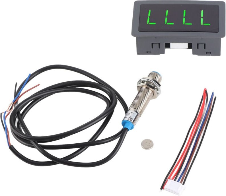 Thumbnail - Grün 4 -stellig -led -Motor Tachometer Drehzahl Drehzahlmessung Messgerät npn Hall Proximity Switch Sensor - Eosnow