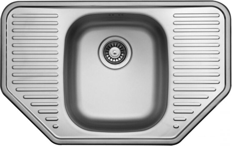Küchen Preisbombe - Edelstahlspüle 78x49cm mit Ablage Einbauspüle Waschbecken Küchenspüle Nils