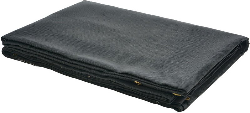 Mophorn-Muldenkipper-Netzplane,2,44 x 5,54 m,strapazierfähige schwarze PVC-beschichtete Abdeckung,14 cm große,500 g schw...
