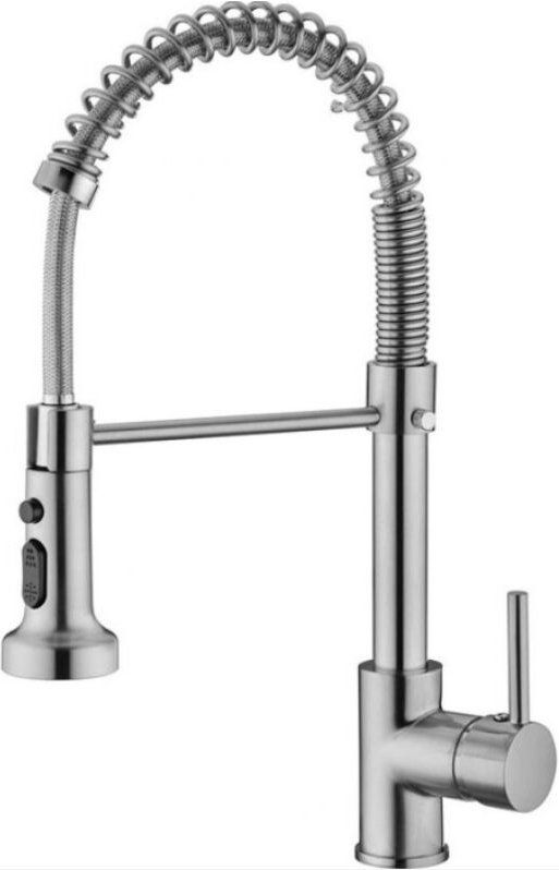 Linghhang - 1/2 Edelstahl Schwenkbarer Heiß- und Kaltwasser-Spülbeckenhahn mit Feder