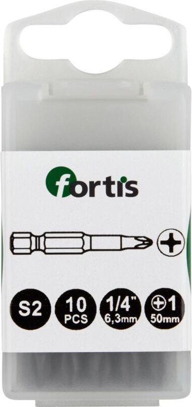 Thumbnail - FP - Bit zähhart 1/4' DIN3126 E6,3 PH1x50mm 10er Pack fortis