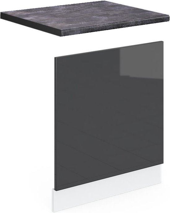 Vicco - Frontblende R-Line, Anthrazit Hochglanz, 60 cm , ap Anthrazit