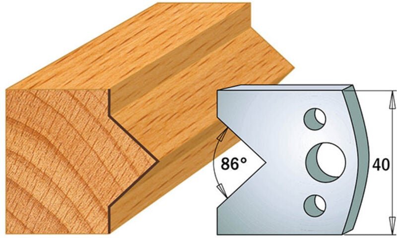 690.034 PAAR SP 40x4mm MESSER FÜR 86° MÄNNLICHE V-VERBINDUNGEN