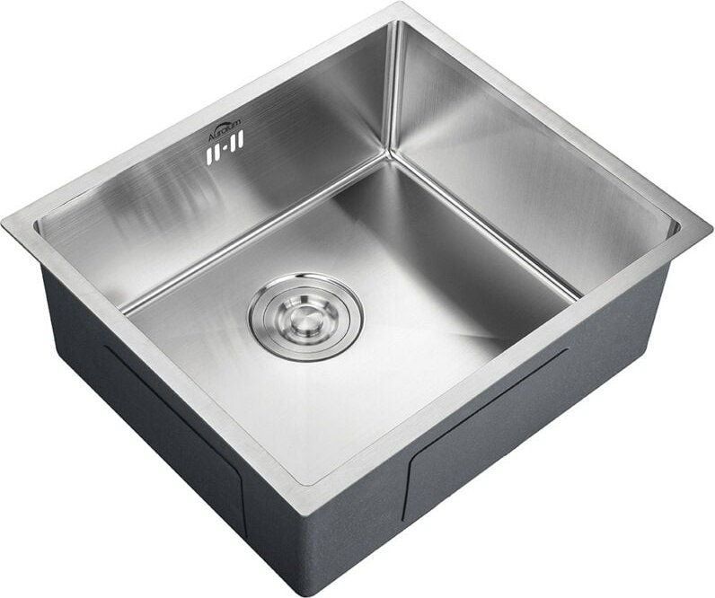 Auralum Max - Auralum Spülbecken Chrom Spülen mit 1 Becken UnterbauSpülbecken Unterbau und vertieft 50 x 43 x 18CM Küche...