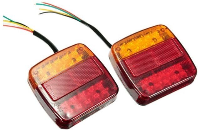 2 Stück 26 led 12 v Anhänger-Rücklichter, Blinker, Bremslichter, Reflektoren, Kennzeichenbeleuchtung, IP67 wasserdicht, ...